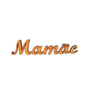 Aplique Laser Escrito Mamae 12,5×3 Cm