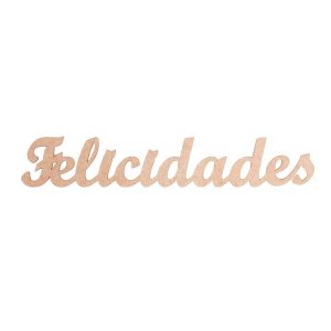 Aplique Laser Escrito Felicidades 16×3 Cm