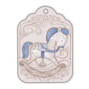 Litoarte Aplique Em Papel E Mdf – Tag Cavalinho Vintage Masculino