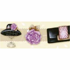 Barra Adesiva Litocart 44x4cm – Flor Violeta