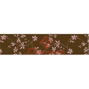 Barra Adesiva Litocart 44x2cm – Lbp-121 Flores Rosa Fundo Marrom