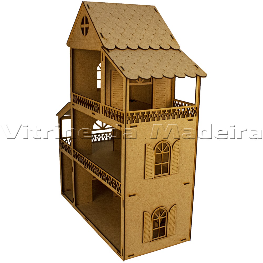 Casa De Boneca Laser 60x46x20 - Image 5