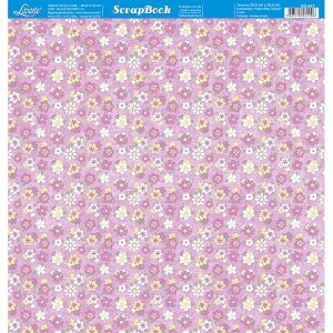 Litoarte Scrapbook Dupla Face Florzinhas