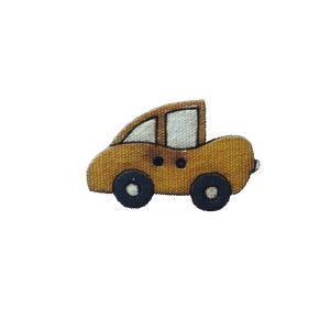 Aplique Botão Patchwork Carro Amarelo 2x2cm Cod.17