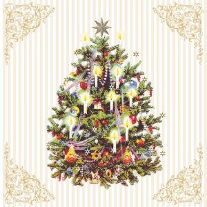 Guardanapo X-mas Tree Cream 33×33