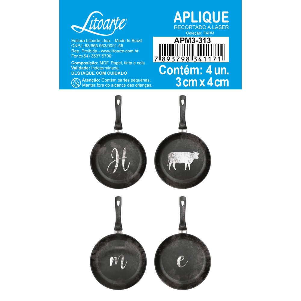 Litoarte Aplique Em Papel E Mdf – Colecao Farm