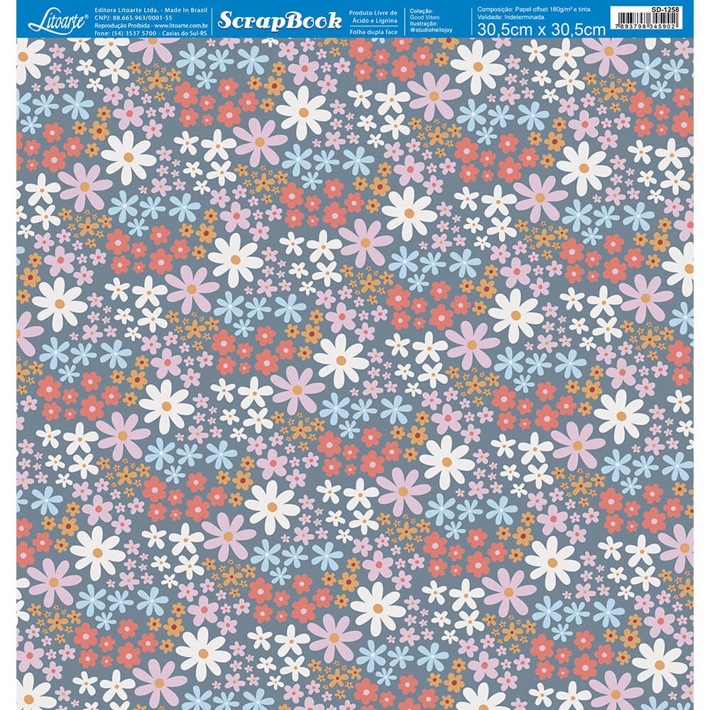 Litoarte Papel Para Scrapbook Dupla Face- Colecao Good Vibes - Image 2