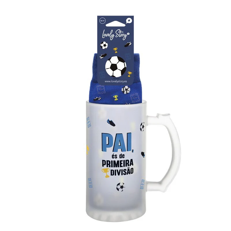 Caneca de Cerveja + Meias – Pai, és de primeira divisão | Lovely Story - Image 2