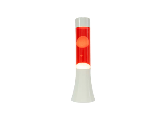 Candeeiro de Lava Mini – Base Branca + Líquido Vermelho + Lava Branca | Fisura - Image 2