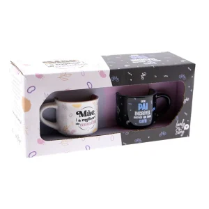 Conjunto de 2 Chávenas de Café – Pai e Mãe | Lovely Story
