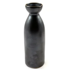 Matt Silver Glazed Japanese Sake Bottle