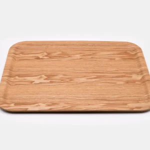 Non-slip Rectangular Wooden Tray - 43x33cm