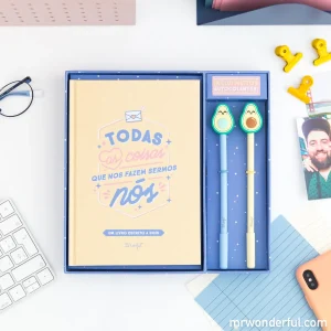Conjunto de livro para preencher amor + 2 canetas abacate | Mr Wonderful