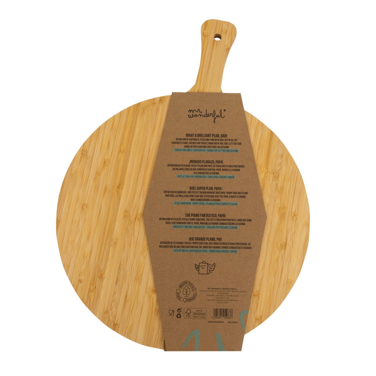 Set para servir pizzas : Best DAD Ever: Mine com Tábua e Cortador | Mr Wonderful - Image 5